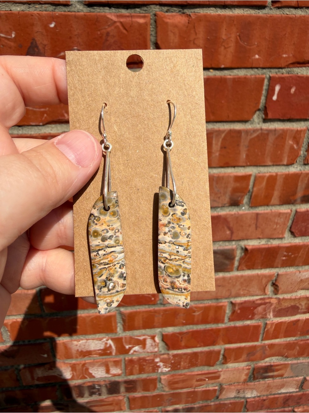 Leopard Skin Jasper Drop Earrings
